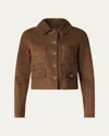 Altuzarra Astley Suede Jacket In Brown