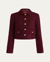 Altuzarra Astley Tweed Single-breasted Jacket In Burgundy