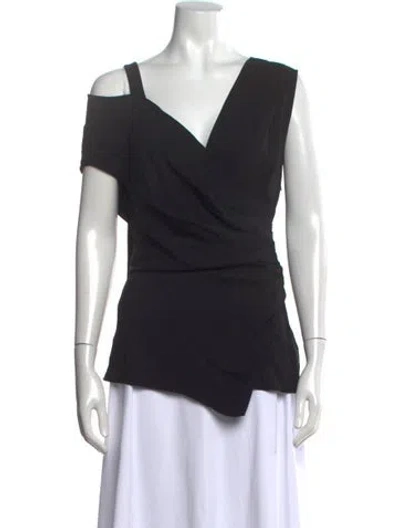 Pre-owned Altuzarra Asymmetrical Sleeveless Blouse In Black