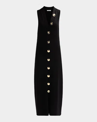 Altuzarra Axia Button-front Knit Sleeveless Maxi Dress In 000258 Tof
