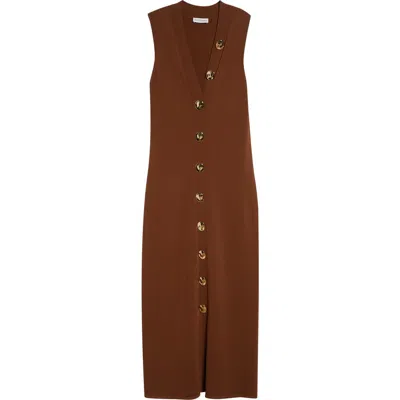 Altuzarra Axia Maxi Sweater Dress In Brown