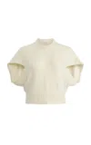 Altuzarra Banks Knit Merino Wool Top In White