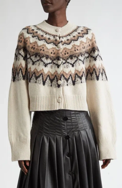 ALTUZARRA ALTUZARRA BARNUM WOOL BLEND FAIR ISLE CARDIGAN