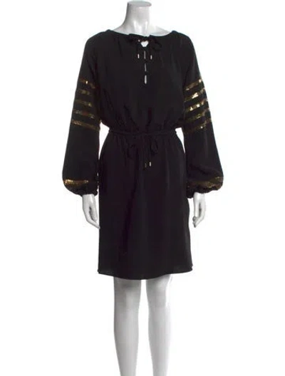 Pre-owned Altuzarra Bateau Neckline Knee-length Dress In Black