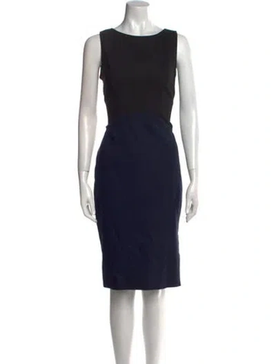 Pre-owned Altuzarra Bateau Neckline Knee-length Dress In Black