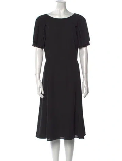 Pre-owned Altuzarra Bateau Neckline Midi Length Dress In Black