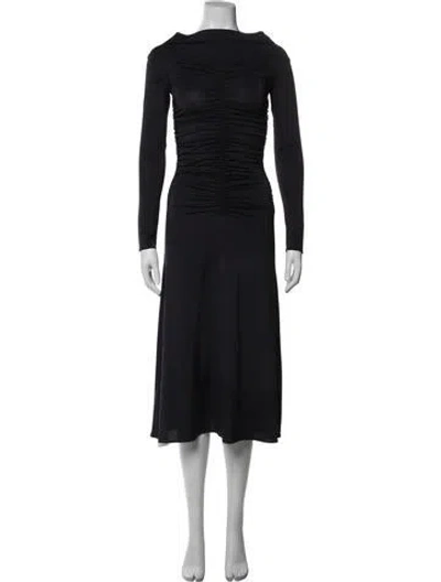 Pre-owned Altuzarra Bateau Neckline Midi Length Dress W/ Tags In Blue