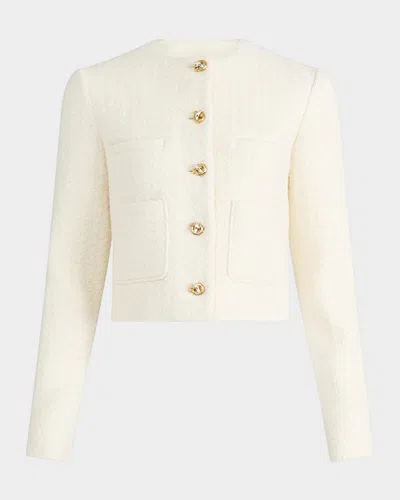 Altuzarra Beanie Tweed Jacket In White