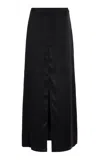 Altuzarra Benji Silk Column Maxi Skirt In Black