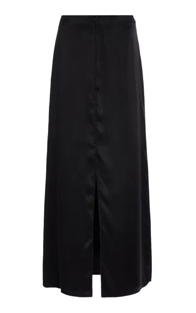 Altuzarra Benji Silk Column Maxi Skirt In Black