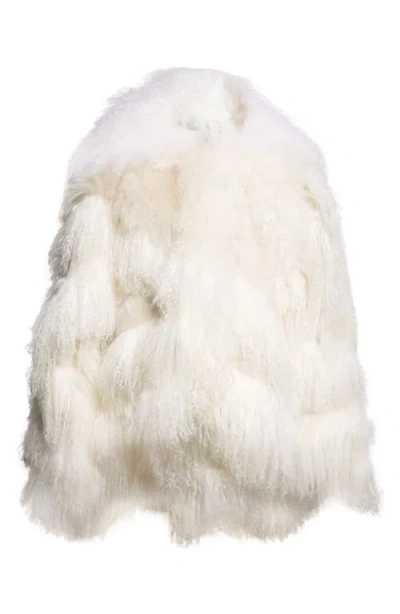 Altuzarra Bennie Genuine Shearling Jacket In White