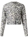 Altuzarra Bernadette Animal-print Silk-blend Jacket In Grey