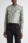 Altuzarra Bernadette Animal-print Silk-blend Jacket In Antique Pearl Leopard