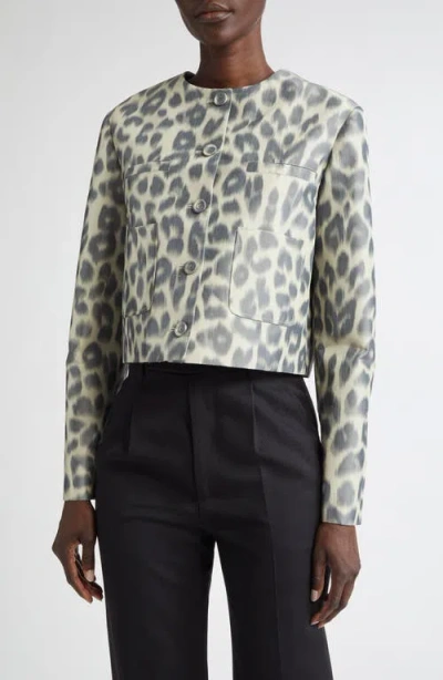 ALTUZARRA ALTUZARRA BERNADETTE LEOPARD PRINT CROP JACKET