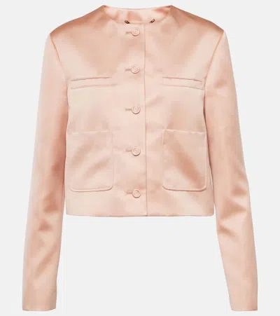 Altuzarra Bernadette Satin Blazer In Pink