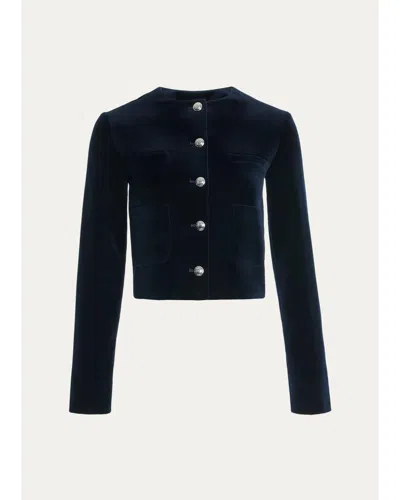 Altuzarra Bernadette Velvet Jacket In Blue