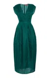 Altuzarra Bichette Silk Maxi Dress In Green