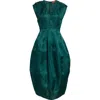 Altuzarra Bichette Paneled Cap-sleeve Midi Dress In Monstera