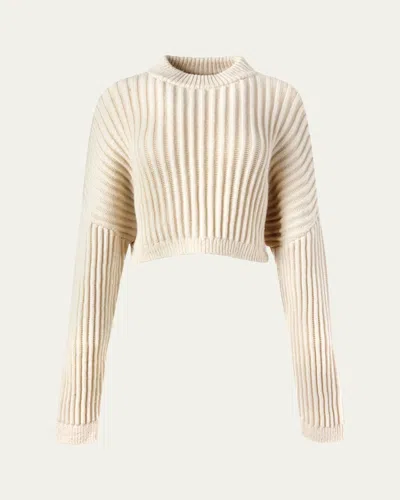 Altuzarra Bitsy Rib Crop Sweater In White
