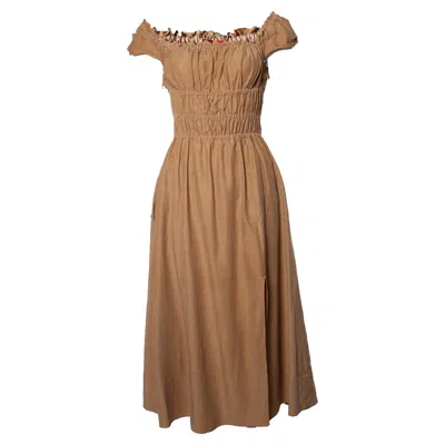 Pre-owned Altuzarra , Brown Sleeveless Midi Dress