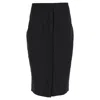 Altuzarra Button-down Midi Pencil Skirt In Black Wool In Black
