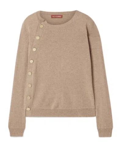 Altuzarra Button-trimmed Cashmere Sweater In Brown