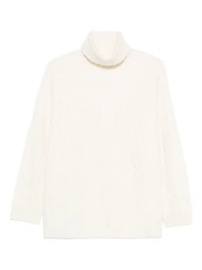 Altuzarra Cable-knit Turtleneck Sweater In White