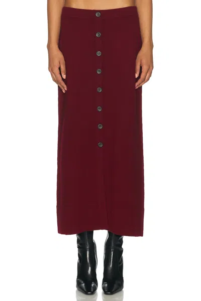Altuzarra Callahan Cashmere Maxi Skirt In Burgundy