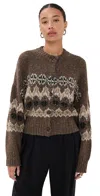 Altuzarra Cammie Sweater Oak Moss Fairisle In Brown