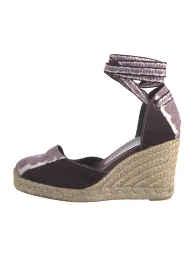 Pre-owned Altuzarra Canvas Printed D'orsay Pumps In Purple