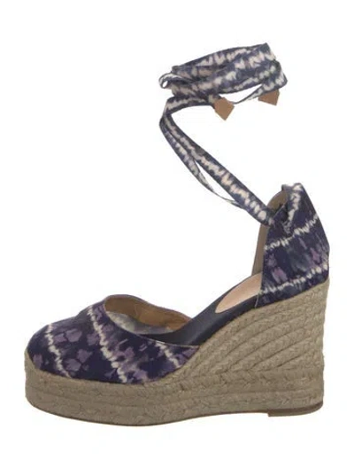 Pre-owned Altuzarra Canvas Tie-dye Print Pumps In Blue