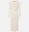 Altuzarra Carol Tie-detail Satin Midi Dress In White