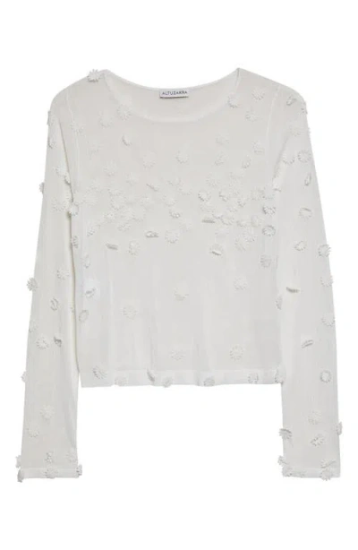 Altuzarra Carter Flower Appliqué Sweater In Neutral