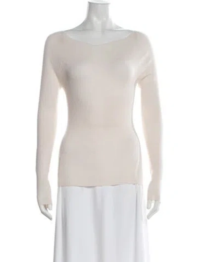 Pre-owned Altuzarra Cashmere Bateau Neckline Sweater In Neutrals