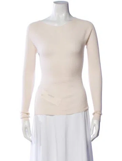 Pre-owned Altuzarra Cashmere Bateau Neckline Sweater In White