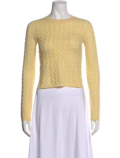 Pre-owned Altuzarra Cashmere Crew Neck Sweater In Yellow
