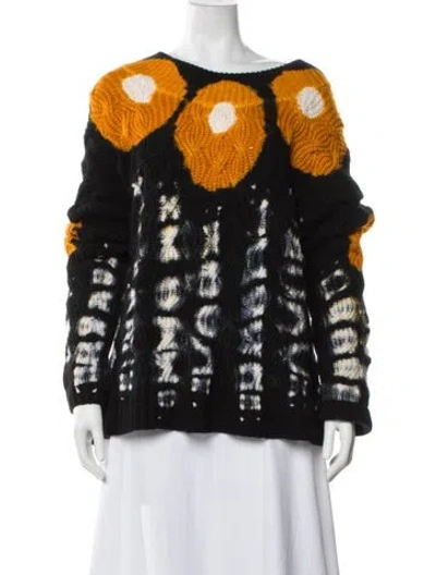 Pre-owned Altuzarra Cashmere Graphic Print Sweater In Black