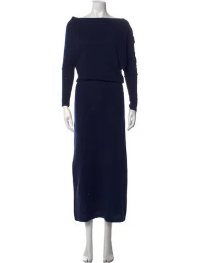 Pre-owned Altuzarra Cashmere Long Dress In Blue