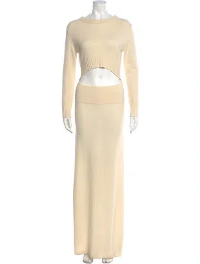 Pre-owned Altuzarra Cashmere Long Dress In Neutral
