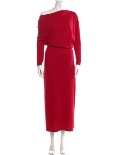 Pre-owned Altuzarra Cashmere Long Dress In Red