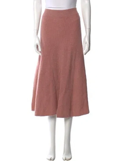 Pre-owned Altuzarra Cashmere Midi Length Skirt In Pink