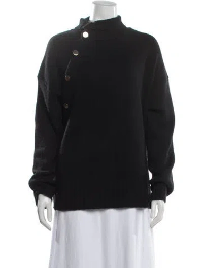 Pre-owned Altuzarra Cashmere Mock Neck Sweater In Black