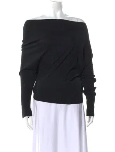 Pre-owned Altuzarra Cashmere Off-the-shoulder Sweater In Black