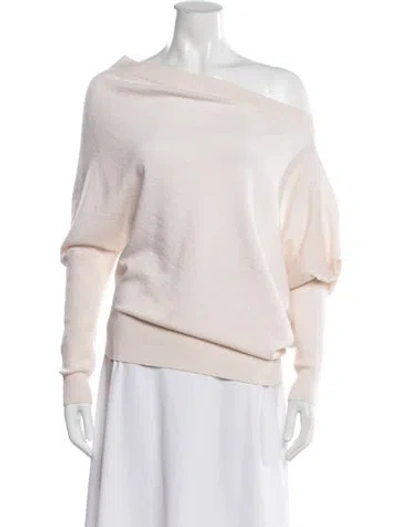 Pre-owned Altuzarra Cashmere Off-the-shoulder Sweater In Pink