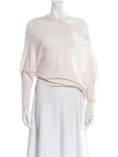Pre-owned Altuzarra Cashmere Off-the-shoulder Sweater In Pink