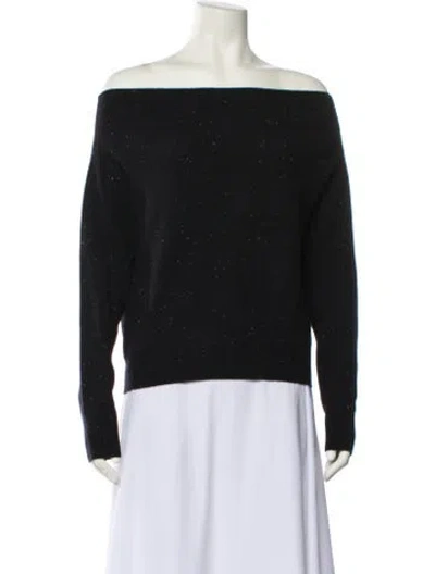 Pre-owned Altuzarra Cashmere Off-the-shoulder Sweater W/ Tags In Black