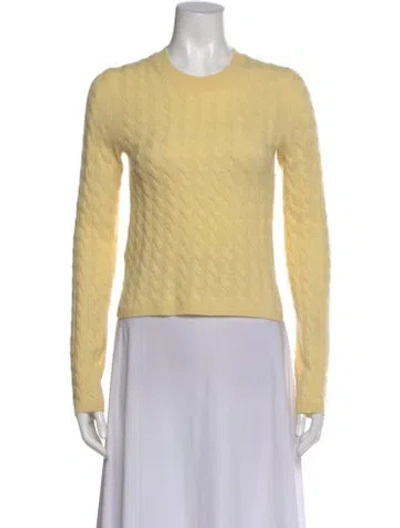 Pre-owned Altuzarra Cashmere Patterned Sweater In Yellow