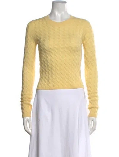 Pre-owned Altuzarra Cashmere Patterned Sweater In Yellow