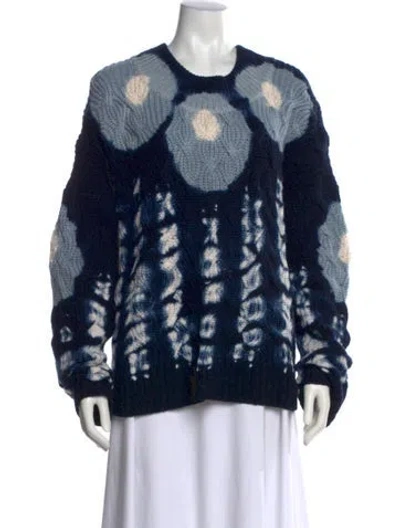 Pre-owned Altuzarra Cashmere Printed Sweater In Blue