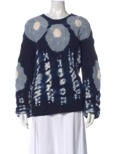 Pre-owned Altuzarra Cashmere Printed Sweater In Blue